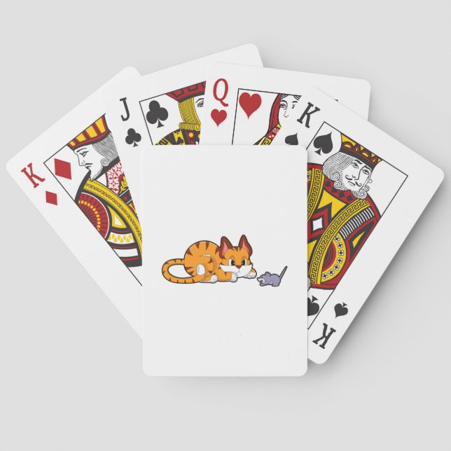 Jeu De Cartes Tiger chat avec souris (dos)