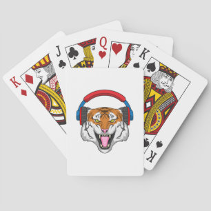 Jeu De Cartes Tiger en musique avec casque