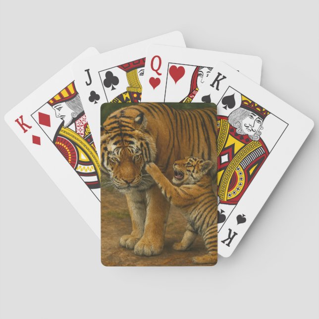 Jeu De Cartes Tiger Tenderness - Parent et Cub en Forêt (dos)