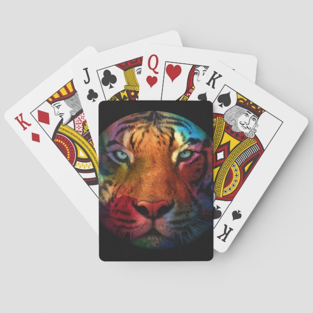 Jeu De Cartes Tigre arc-en-ciel (dos)
