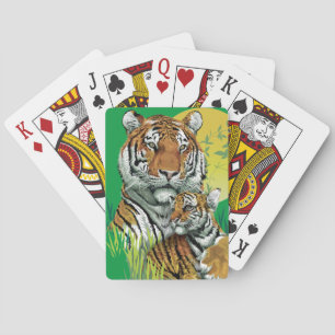 Jeu De Cartes Tigre Bengale Avec Cub