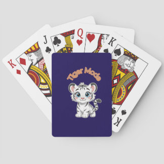 Jeu De Cartes Tigre Blanc Réaliste – Faune Photoréaliste Ar