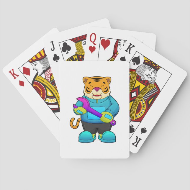 Jeu De Cartes Tigre comme mécanique avec clé (dos)
