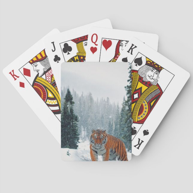 Jeu De Cartes tigre dans la neige (dos)