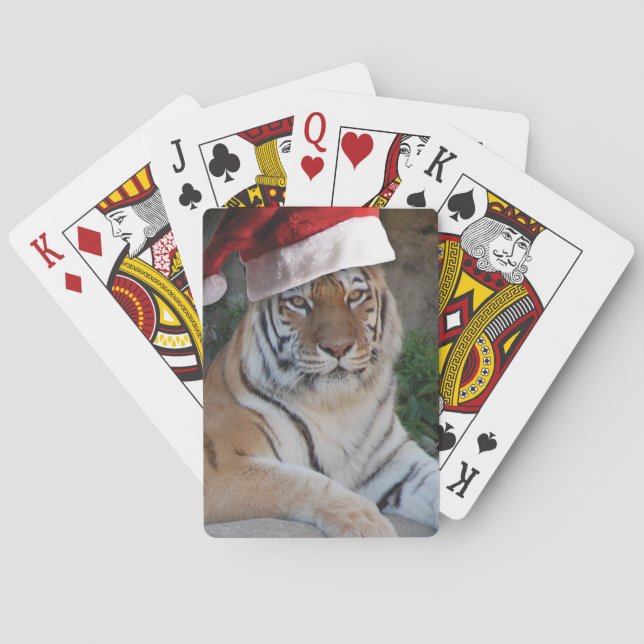 Jeu De Cartes Tigre du Bengale de Noël (dos)