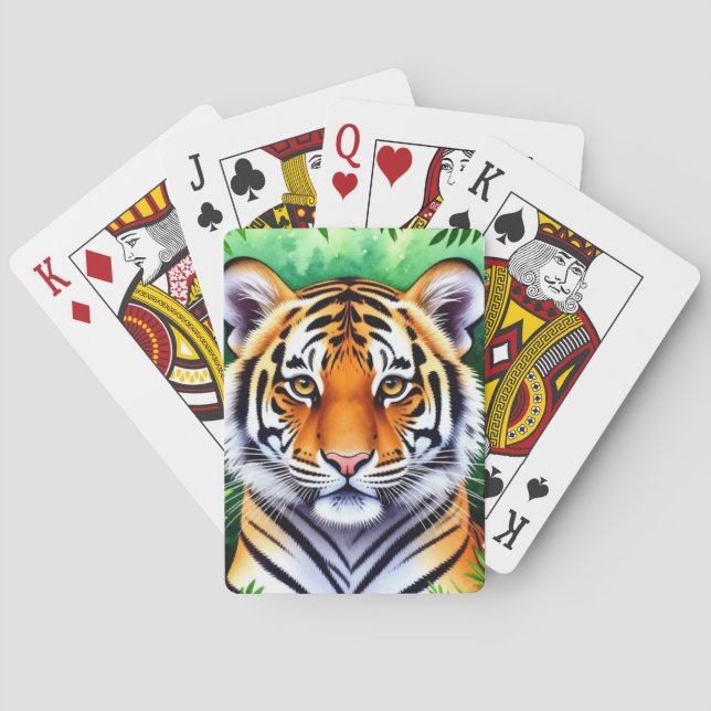Jeu De Cartes Tigreau botanique audacieux  (dos)