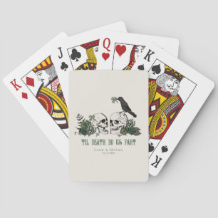 Jeu De Cartes Til Death Green St patrick gothique crâne et Roses