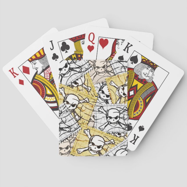 Jeu De Cartes Timbre de crâne drôle (dos)