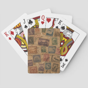 Jeu De Cartes Timbres Postaux Anciens Éphémères Philatéliques