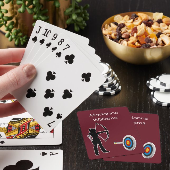 Jeu De Cartes Tir à l'arc Silhouette d'archère et cible  (In Situ)