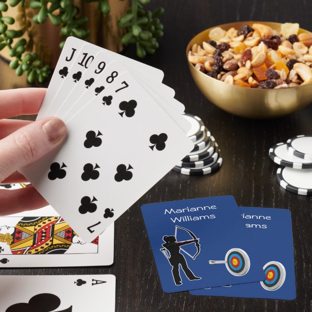 Jeu De Cartes Tir à l'arc Silhouette d'archère et cible  (In Situ)