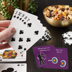 Jeu De Cartes Tir à l'arc Silhouette d'archère et cible