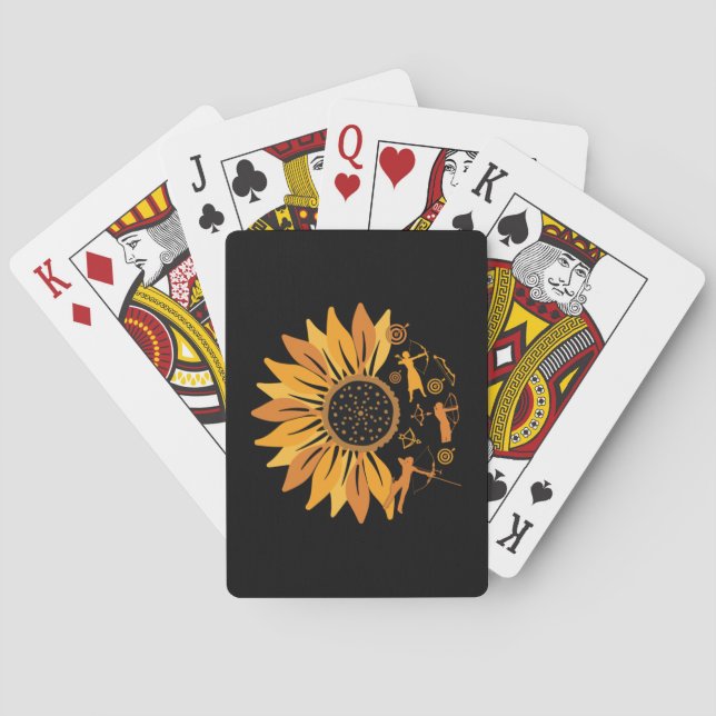 Jeu De Cartes Tir à l'arc Tournesol (dos)