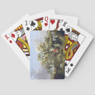 Jeu De Cartes Tir sur perdrix (huile sur toile)