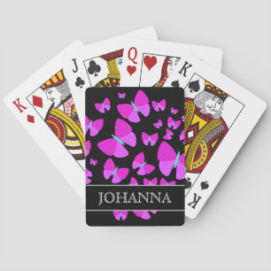 Jeu De Cartes Tirage de papillons artistiques + Nom personnalisé