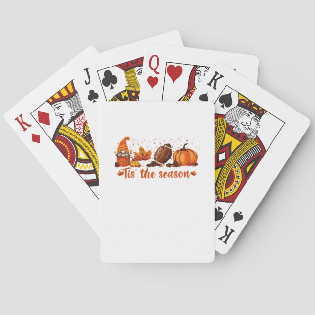 Jeu De Cartes Tis The Season Fall Gnome Football Design (dos)