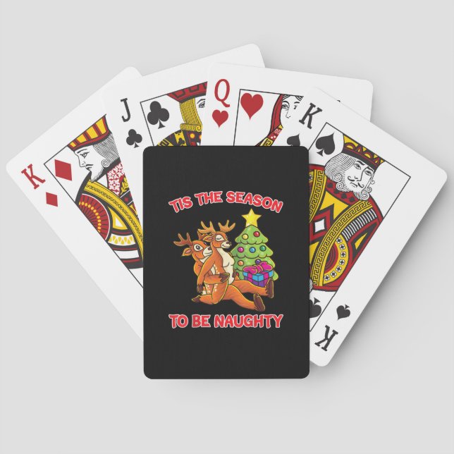 Jeu De Cartes Tis The Season To Naughty Rudolph Reindeer Couple (dos)