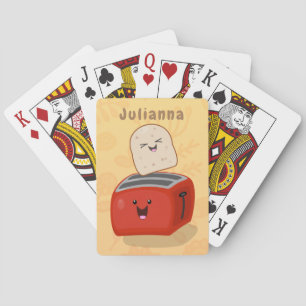 Jeu De Cartes Toast de Cute kawaii et dessin animé de grille-pai