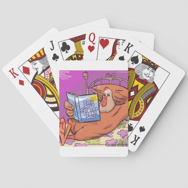 Jeu De Cartes Tofu Âme Végane Drôle (dos)