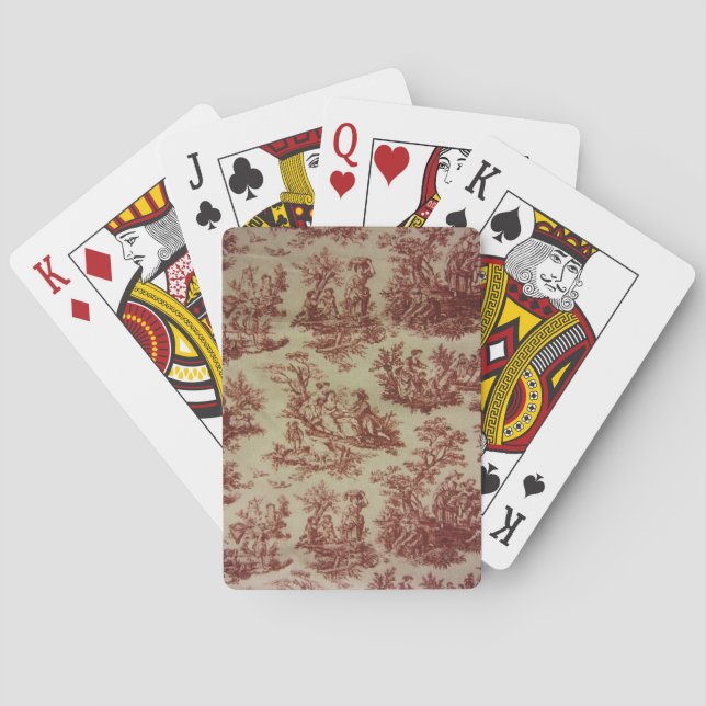 Jeu De Cartes Toile rose (dos)