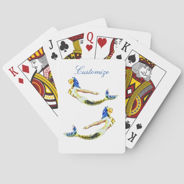 Jeu De Cartes Tonnelle de sirène de natation (dos)