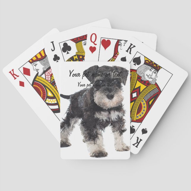 Jeu De Cartes Too Cute Puppy Miniature Schnauzer Dog (dos)