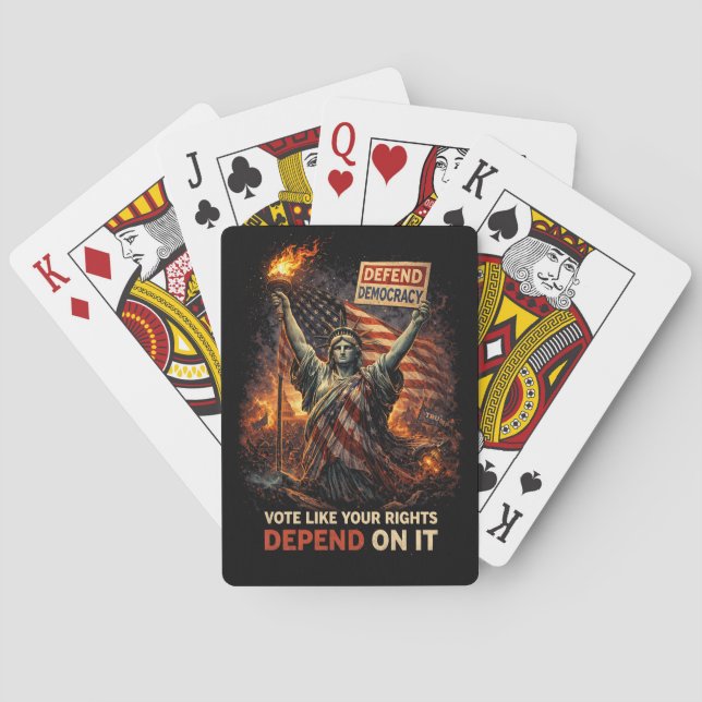 Jeu De Cartes Torche de la démocratie (dos)