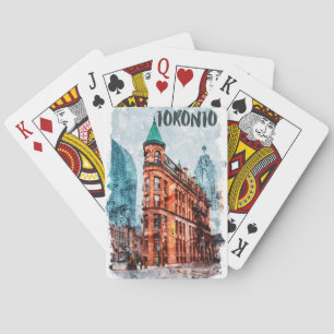 Jeu De Cartes Toronto Ontario Canada Aquarelle de voyage