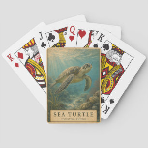 Jeu De Cartes Tortue de mer Caraïbes VINTAGE