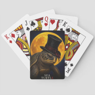 Jeu De Cartes Tortue de mer chapeau haut de forme gothique surré