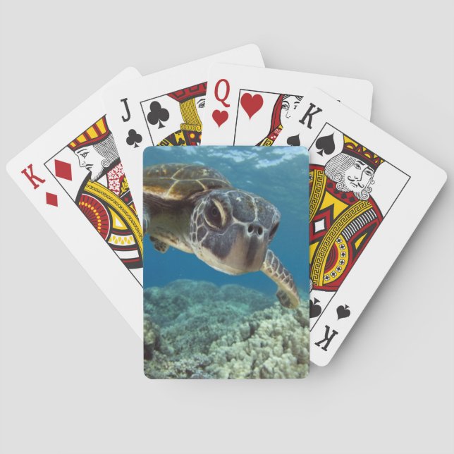 Jeu De Cartes Tortue de mer verte hawaïenne (dos)