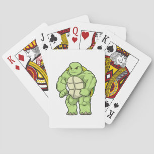 Jeu De Cartes Tortue en Bodybuilder avec Six pack