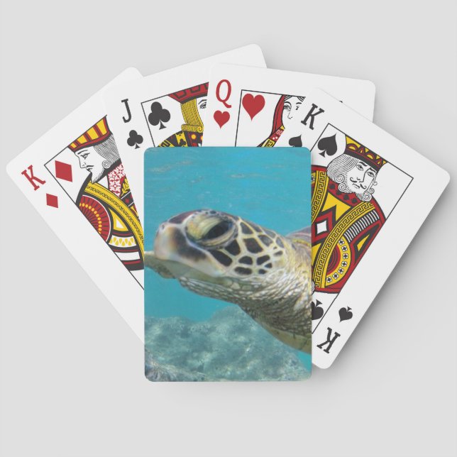 Jeu De Cartes Tortue verte d'Hawaii (dos)