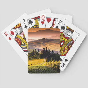 Jeu De Cartes Toscane, Italie paysage.