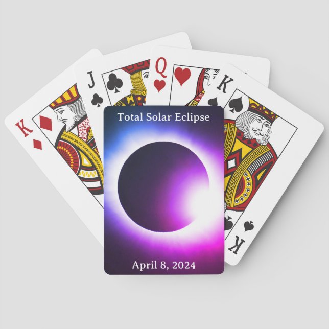 Jeu De Cartes Total éclipse solaire 2024 lune de soleil (dos)