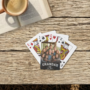 Jeu De Cartes Total Grands Photo Varsity Grand-père Est Année Hé