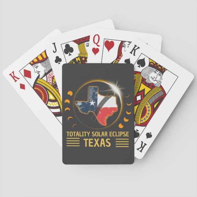 Jeu De Cartes Total Solar Eclipse Texas American 2024 (dos)