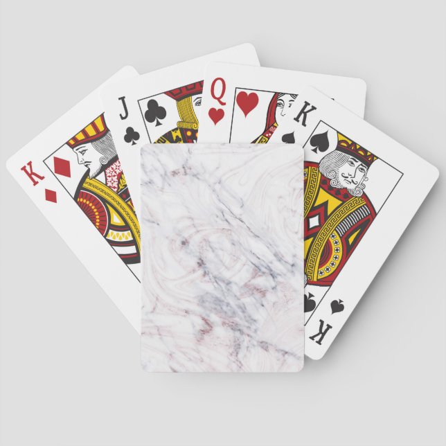 Jeu De Cartes Touche de marbre gris blanc rosé chic tendance (dos)