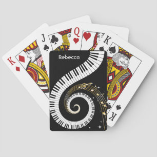 Jeu De Cartes Touches de piano personnalisées et notes de musiqu