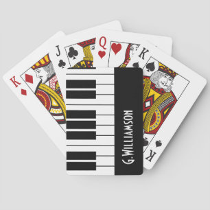 Jeu De Cartes Touches musicales de piano  Ajouter votre nom