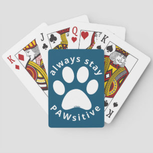 Jeu De Cartes TOUJOURS RESTER PAWSITIVE drôle de patte chien ins
