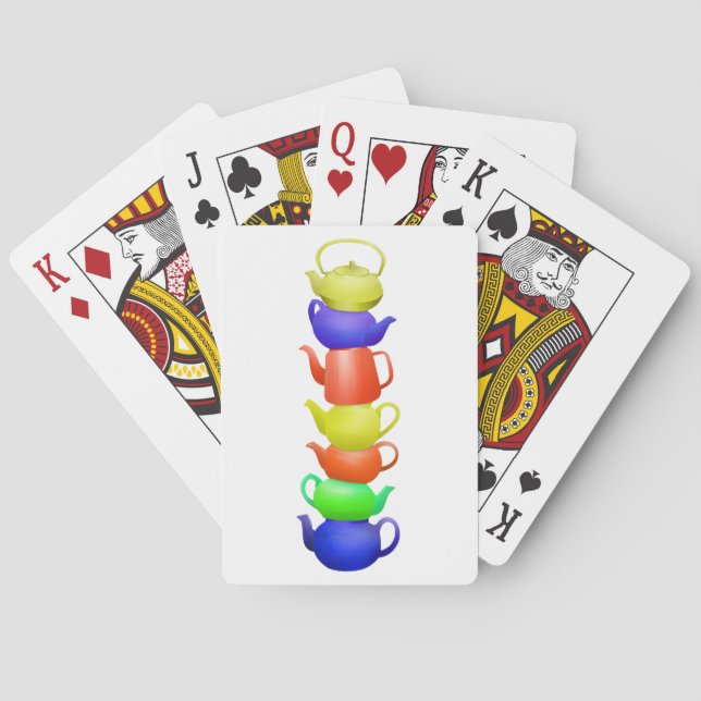 Jeu De Cartes Tour de théière peinte motif (dos)