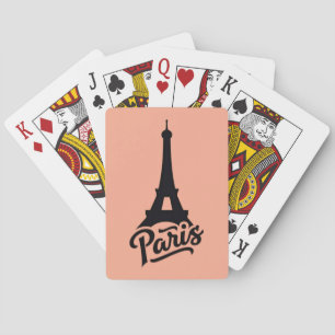 Jeu De Cartes Tour Eiffel de Paris (France) en noir