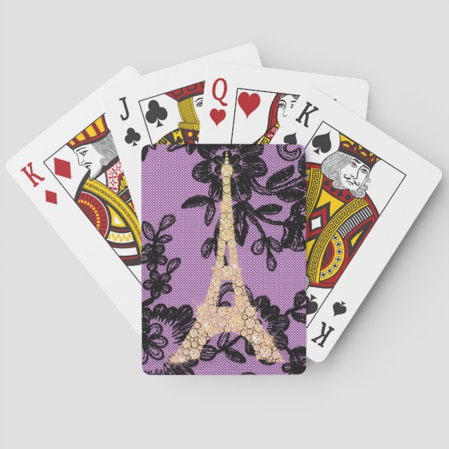 Jeu De Cartes Tour Eiffel en dentelle (dos)