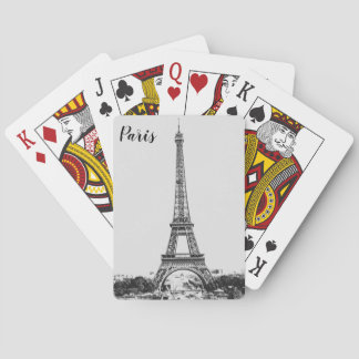 Jeu De Cartes Tour Eiffel noir et blanc