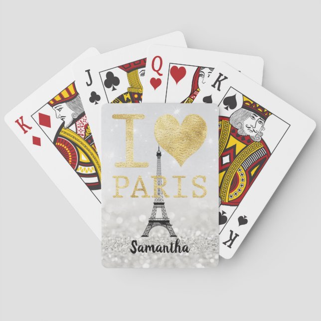 Jeu De Cartes Tour Eiffel Paris et Coeur (dos)