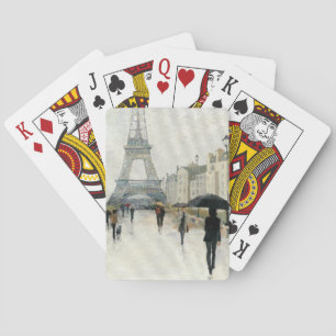 Jeu De Cartes Tour Eiffel   Paris sous la pluie