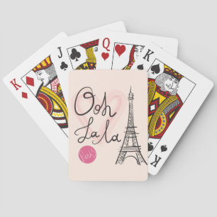 Jeu De Cartes Tour Eiffel tiré par la main