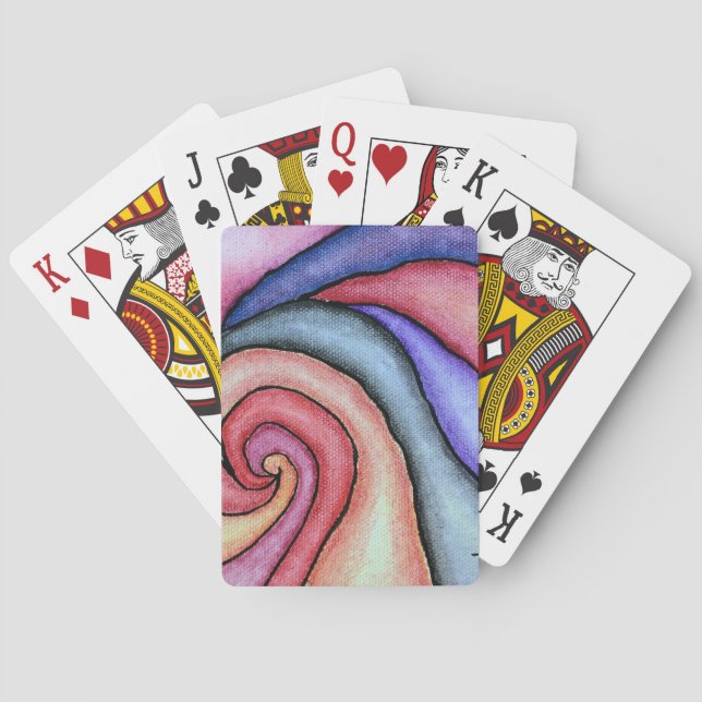 Jeu De Cartes Tourbillon d'aquarelle (dos)