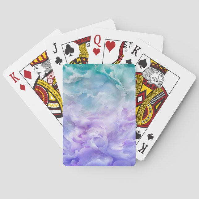 Jeu De Cartes Tourbillon de nuage bleu et violet (dos)